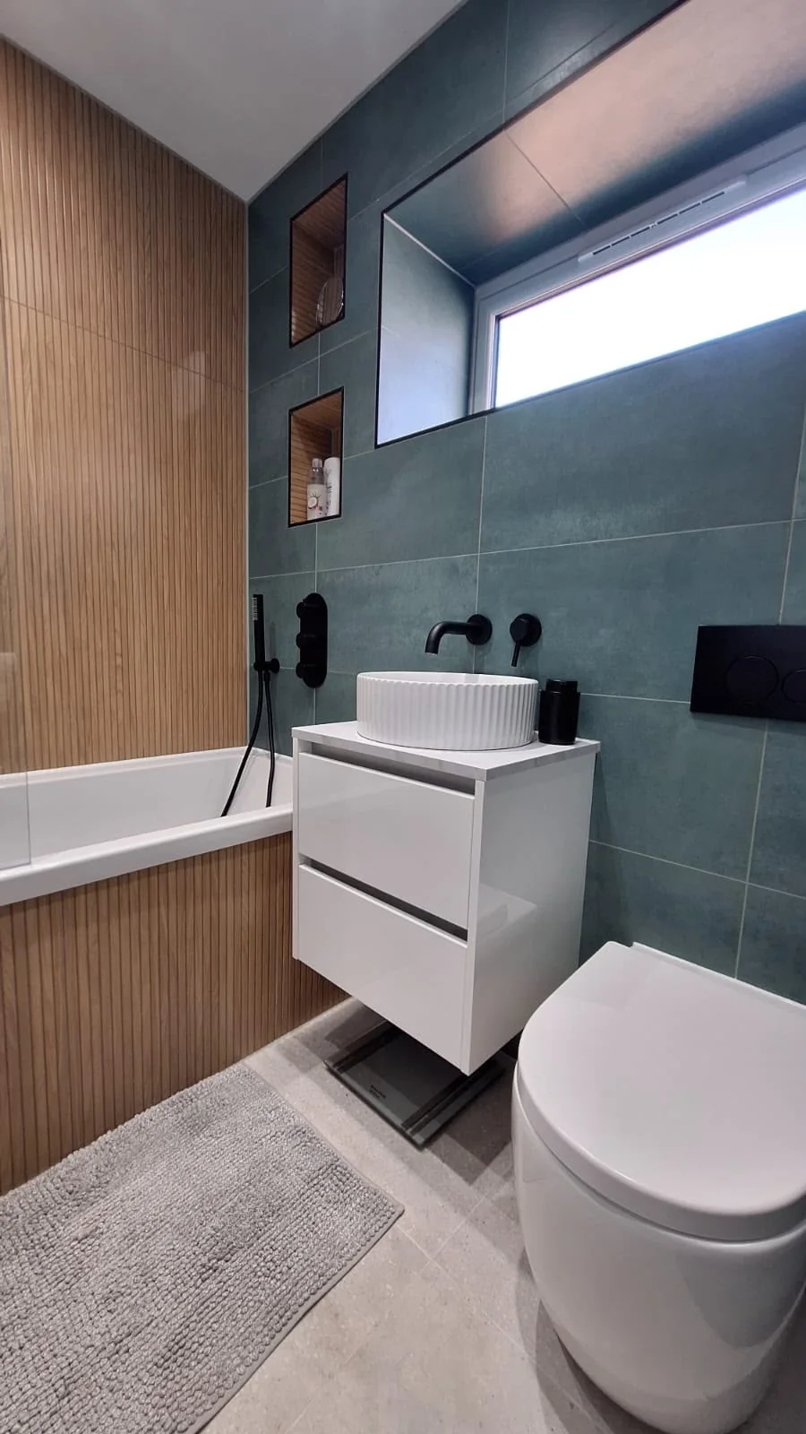 Green-tile suite from Doherty Plumbing and Gas work gallery